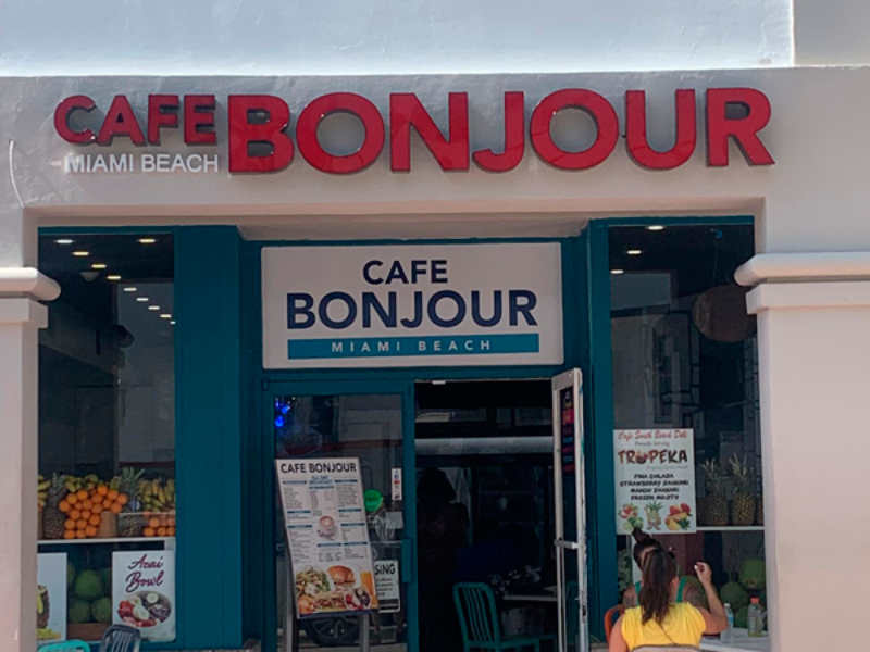 Cafe bonjour channel letters